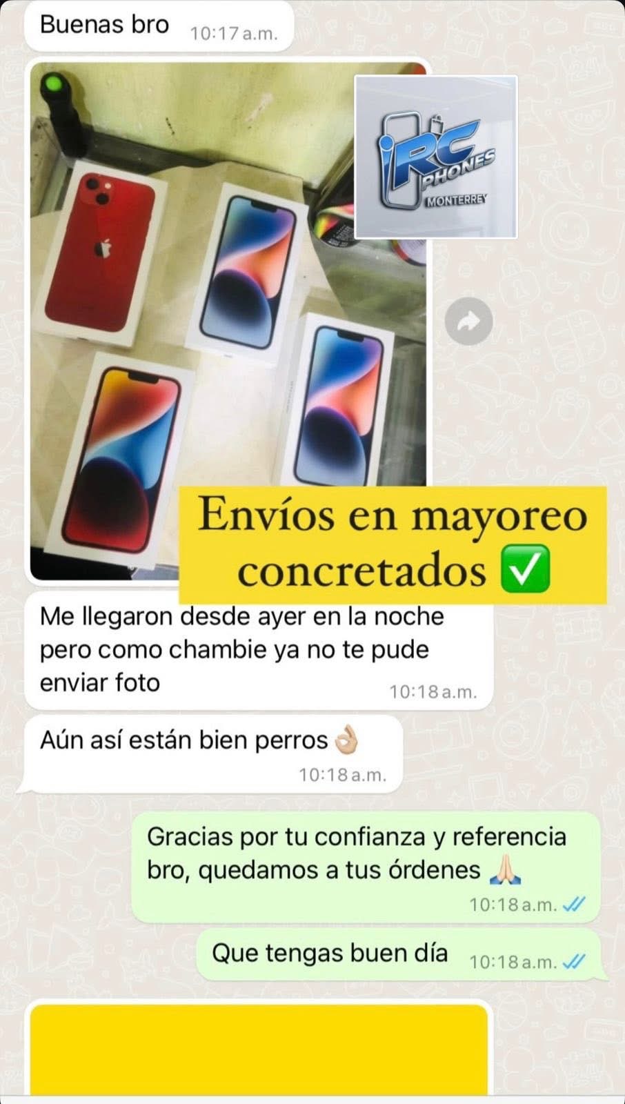 Envíos en mayoreo