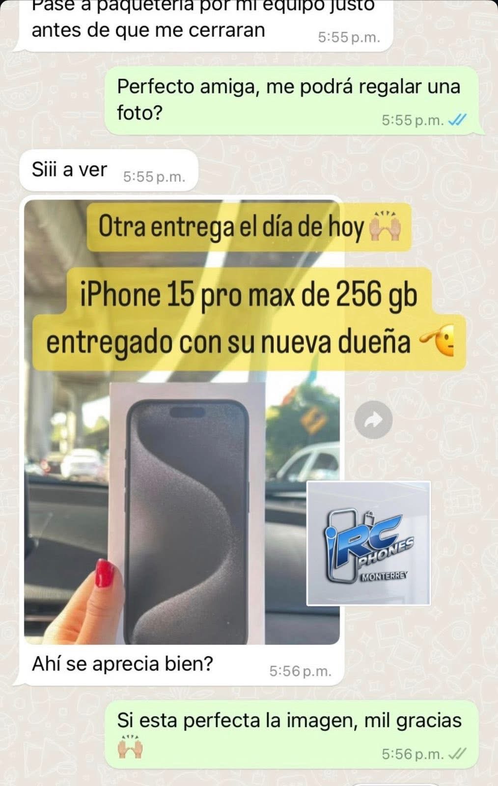iPhone 15 Pro Max entregado